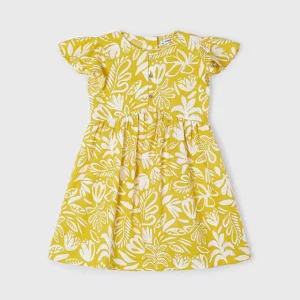 Vestido estampado plantas miel