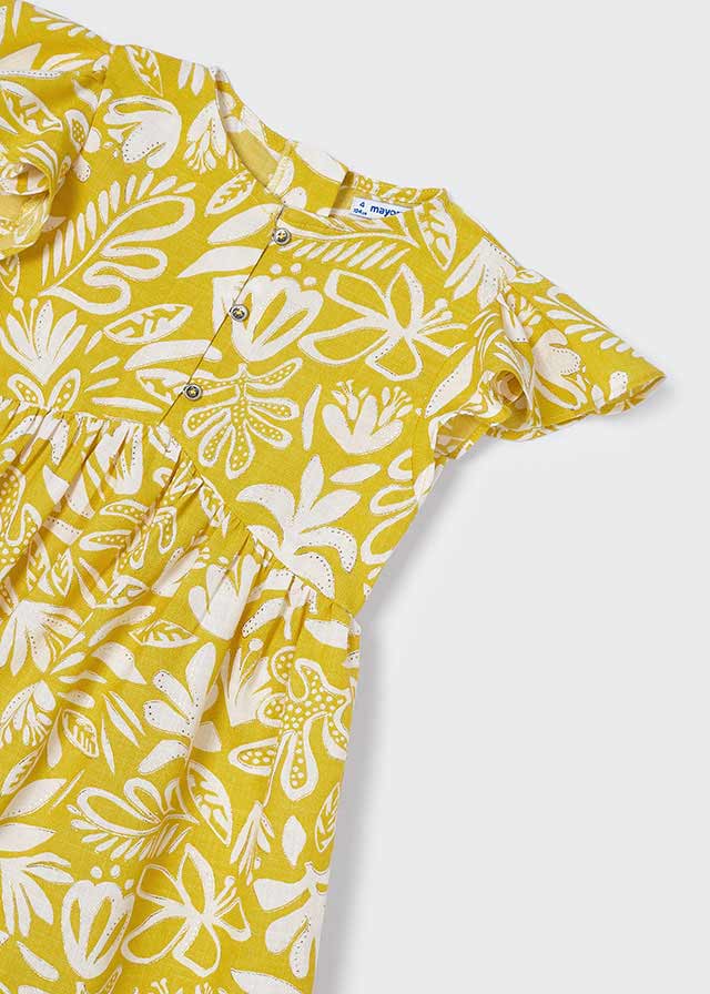 Vestido estampado plantas miel - Imagen 3