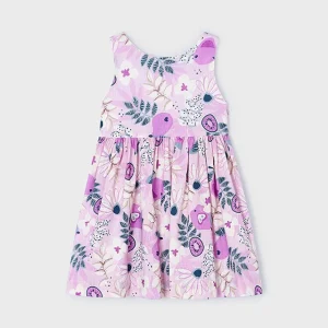 Vestido estampado citricos malva