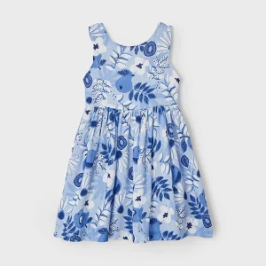 Vestido estampado citricos añil