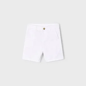 Bermuda chino sarga basico blanco