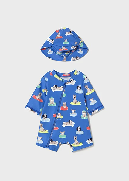 Conj. Baño pelele c/gorro klein