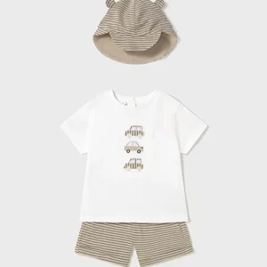 Conj. Punto carritos c/gorro lienzo