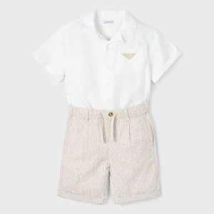 Conj. Bermuda relaxed crema