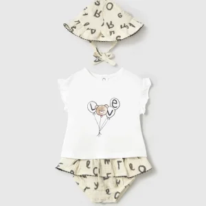 Conj. falda y gorro ceramica