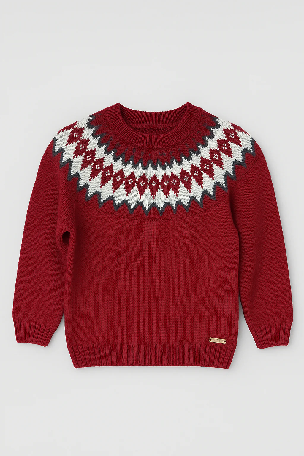 JERSEY JACQUARD "SHERWOOD" BURDEOS