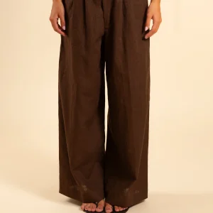 PANTALON LARGO | MARRON