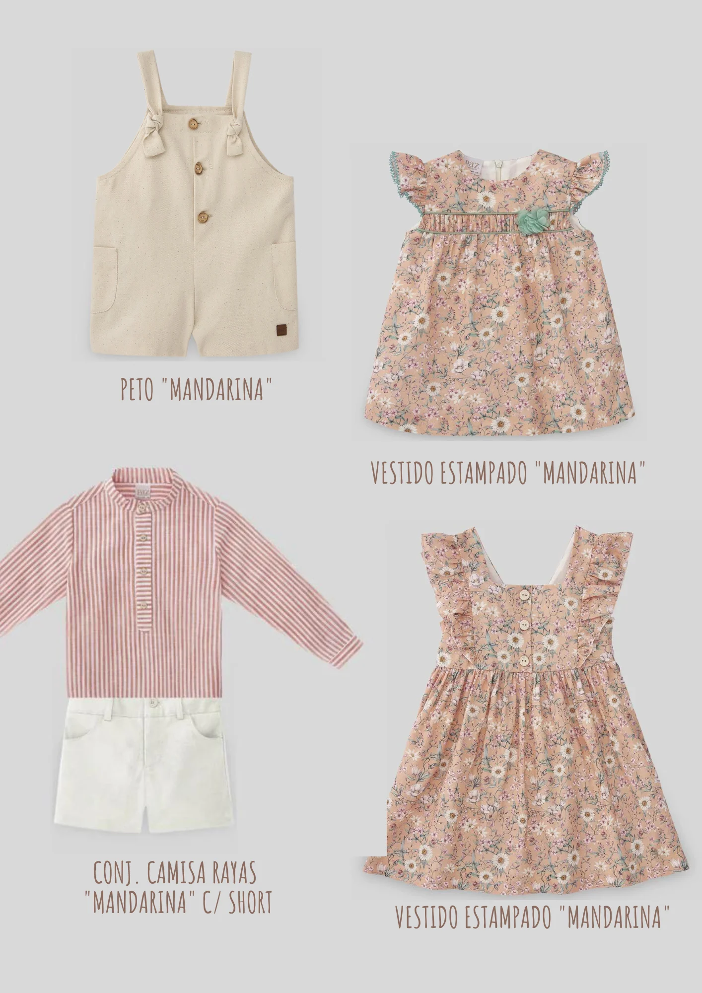 CONJ. CAMISA RAYAS "MANDARINA" C/ SHORT - Imagen 6