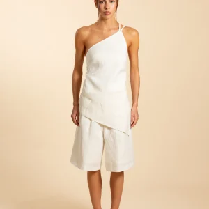 TOP ASIMÉTRICO AM | BLANCO