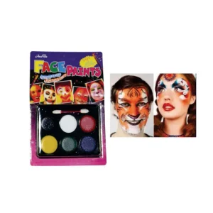 PALETA DE PINTURA CON 6 COLORES DE FANTASIA