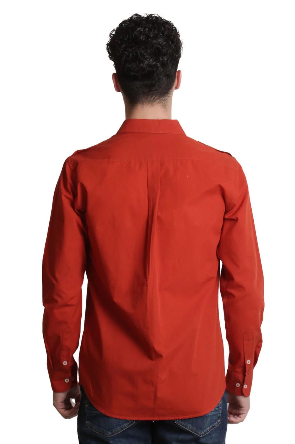 Camisa lisa manga larga con bolsillos 025019000014 - Imagen 3