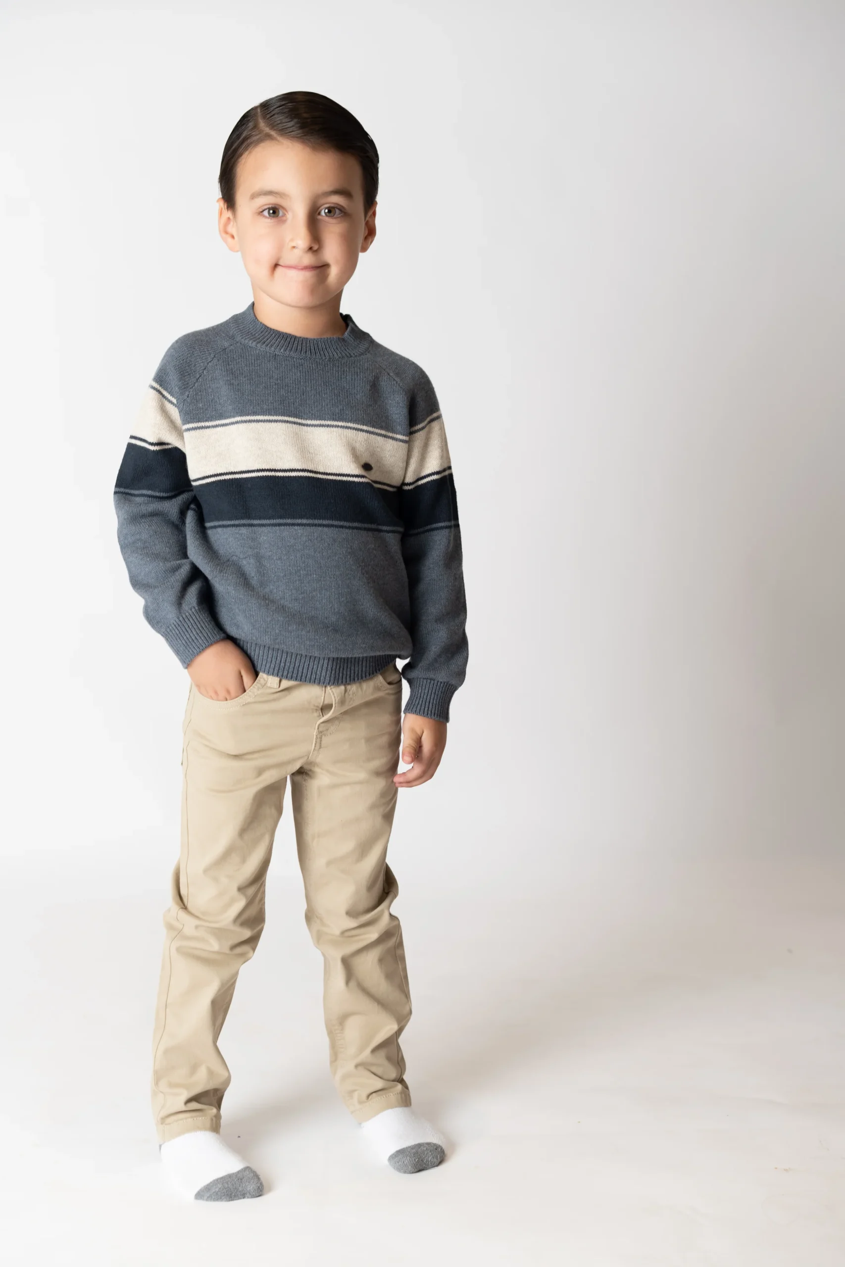 Pantalon slim fit basico caqui - Imagen 7