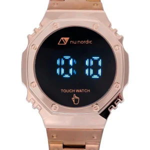 Reloj Nu Nordic Digital Caja Octagonal Extensible Metal Para Caballero