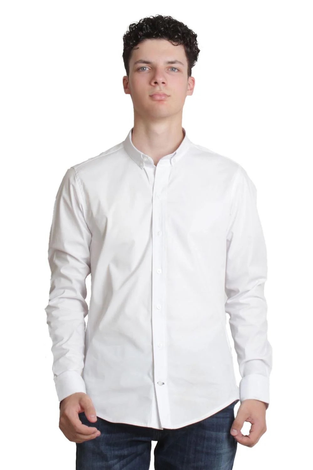 Camisa lisa manga larga