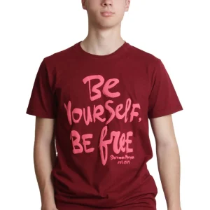 Playera con gráfico Be yourself be free