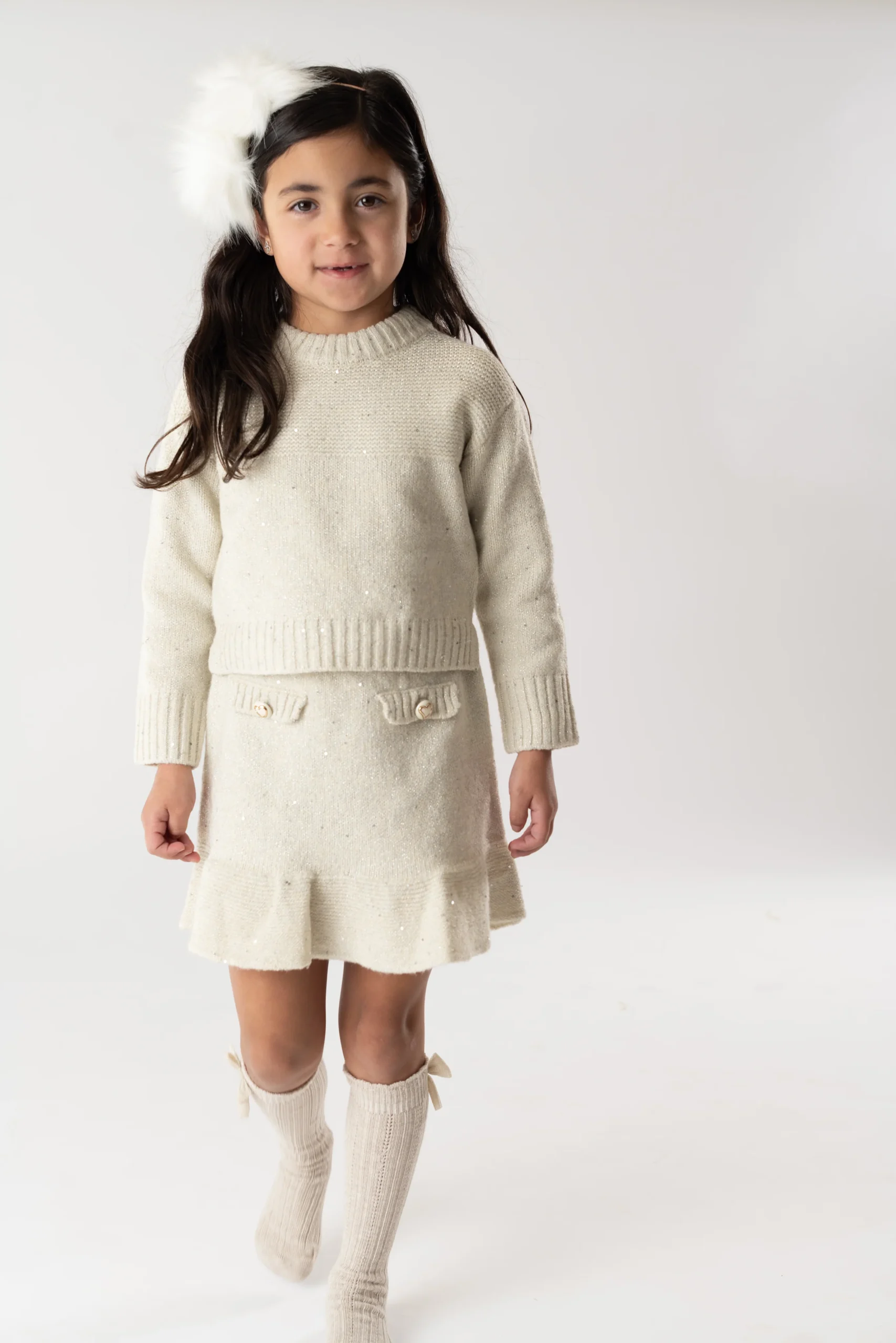 Conj. Tricot falda avena - Imagen 6