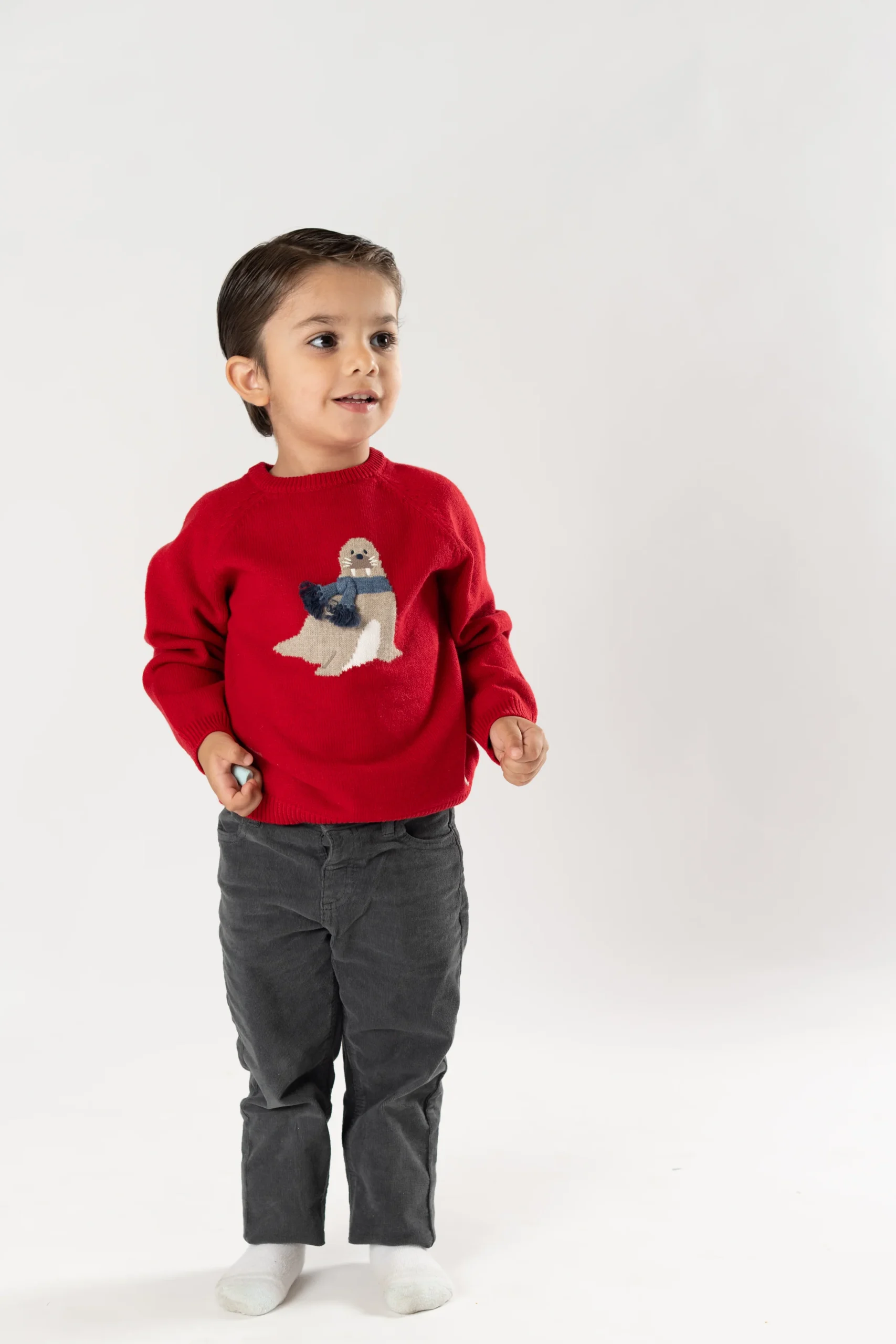 Sueter intarsia morsa rojo - Imagen 7