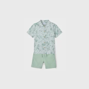 Conj. Camisa palma y bermuda lino