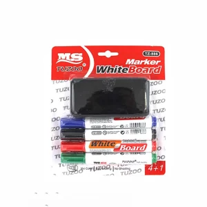 4 MARCADORES Y 1 BORRADOR P/PINTARRÓN