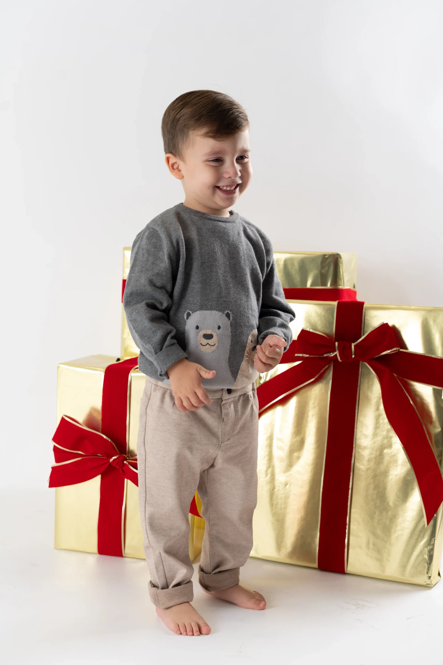 Conj. Pantalon y sueter animales beige - Imagen 9