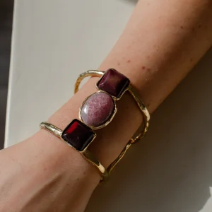 BRAZALETE TRES PIEDRAS | BRONCE