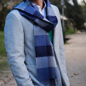 BUFANDA CUADRO BUFALO BLUE