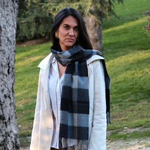 BUFANDA CUADRO BUFALO GREY