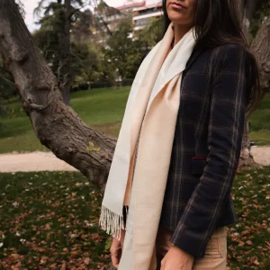 BUFANDA DOBLE CARA WHITE & GREY