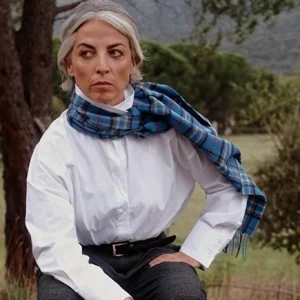 BUFANDA CUADRO ESCOCÉS BLUE