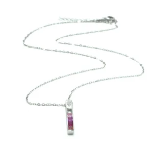 Gargantilla Plata Piedras Rojas