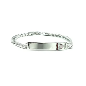 Esclava plata eslabones escudo