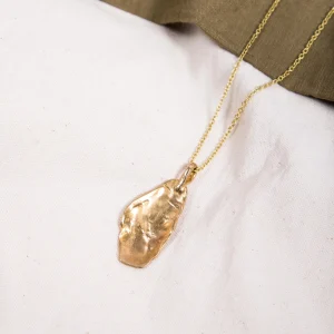 COLGANTE PETALO CADENA FINA | BRONCE