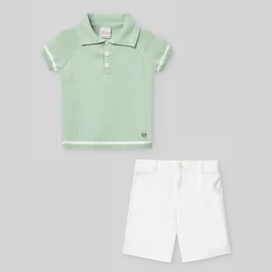 CONJ. POLO Y SHORT LONETA "ESENCIAL" VERDE