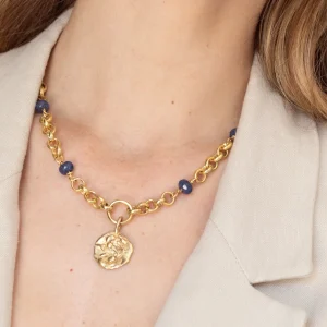 COLGANTE ISIS CON PIEDRAS Y MEDALLA | BRONCE