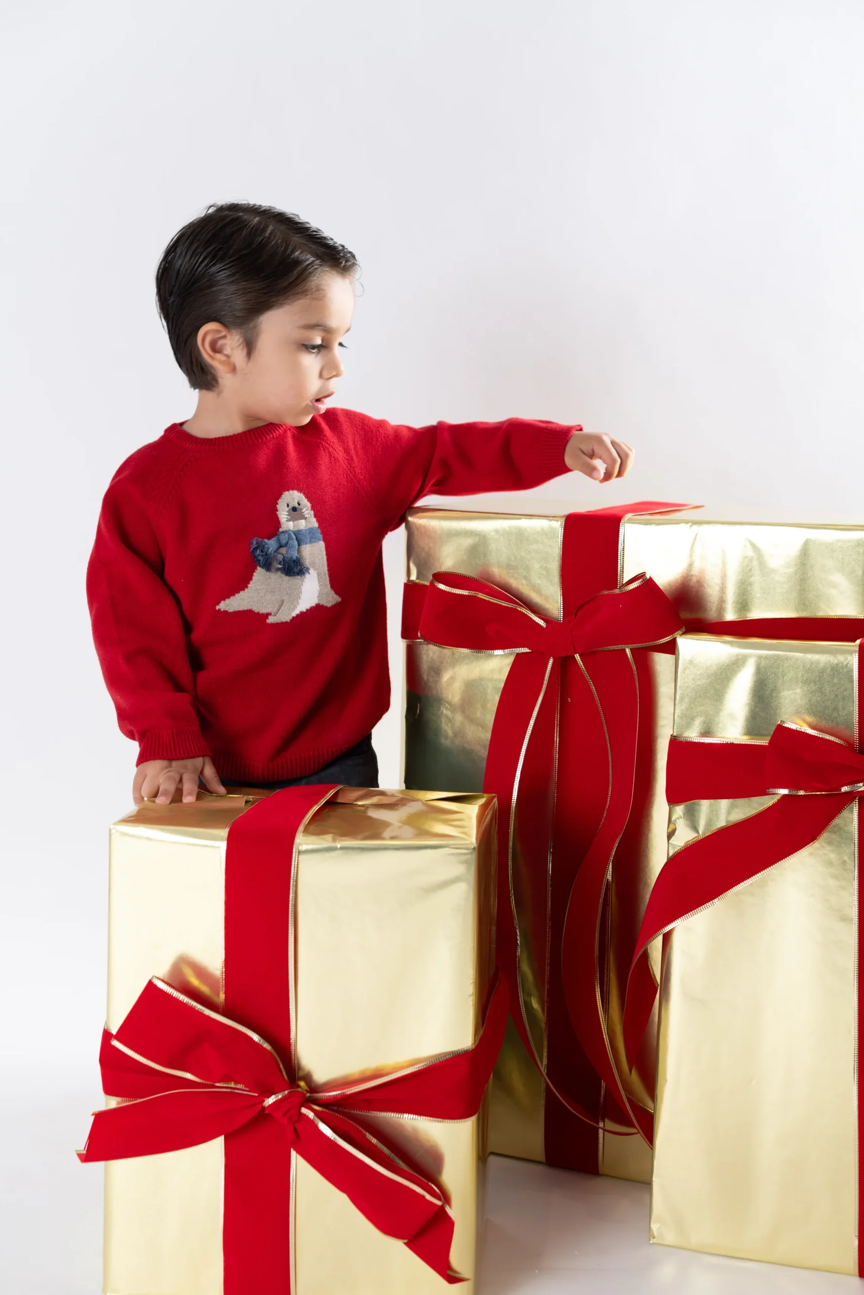 Sueter intarsia morsa rojo - Imagen 8