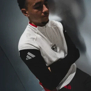Sudadera adulto entrenamiento Sevilla FC 25/26 blanca