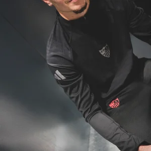 Sudadera adulto entrenamiento Sevilla FC 25/26 negra
