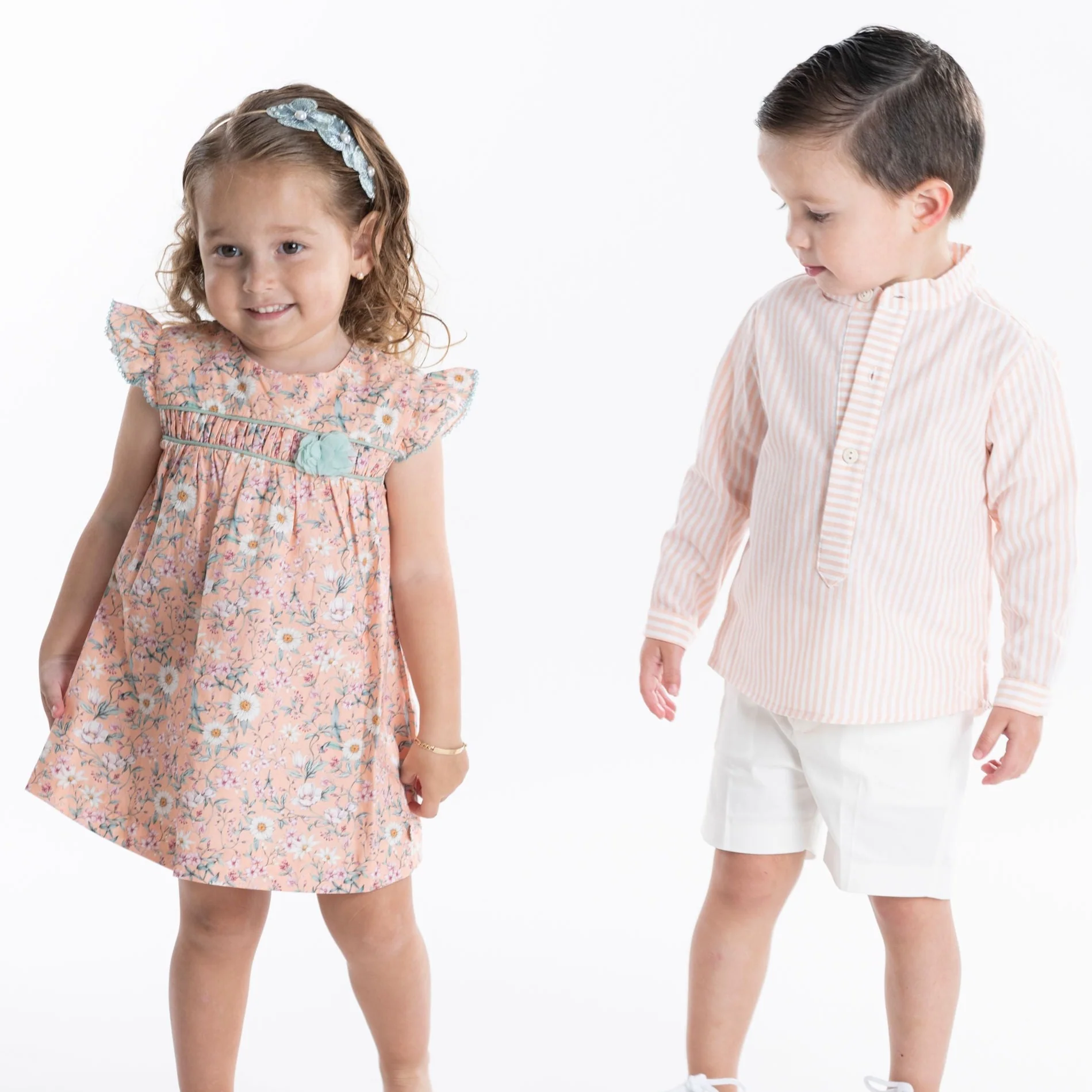 CONJ. CAMISA RAYAS "MANDARINA" C/ SHORT - Imagen 4