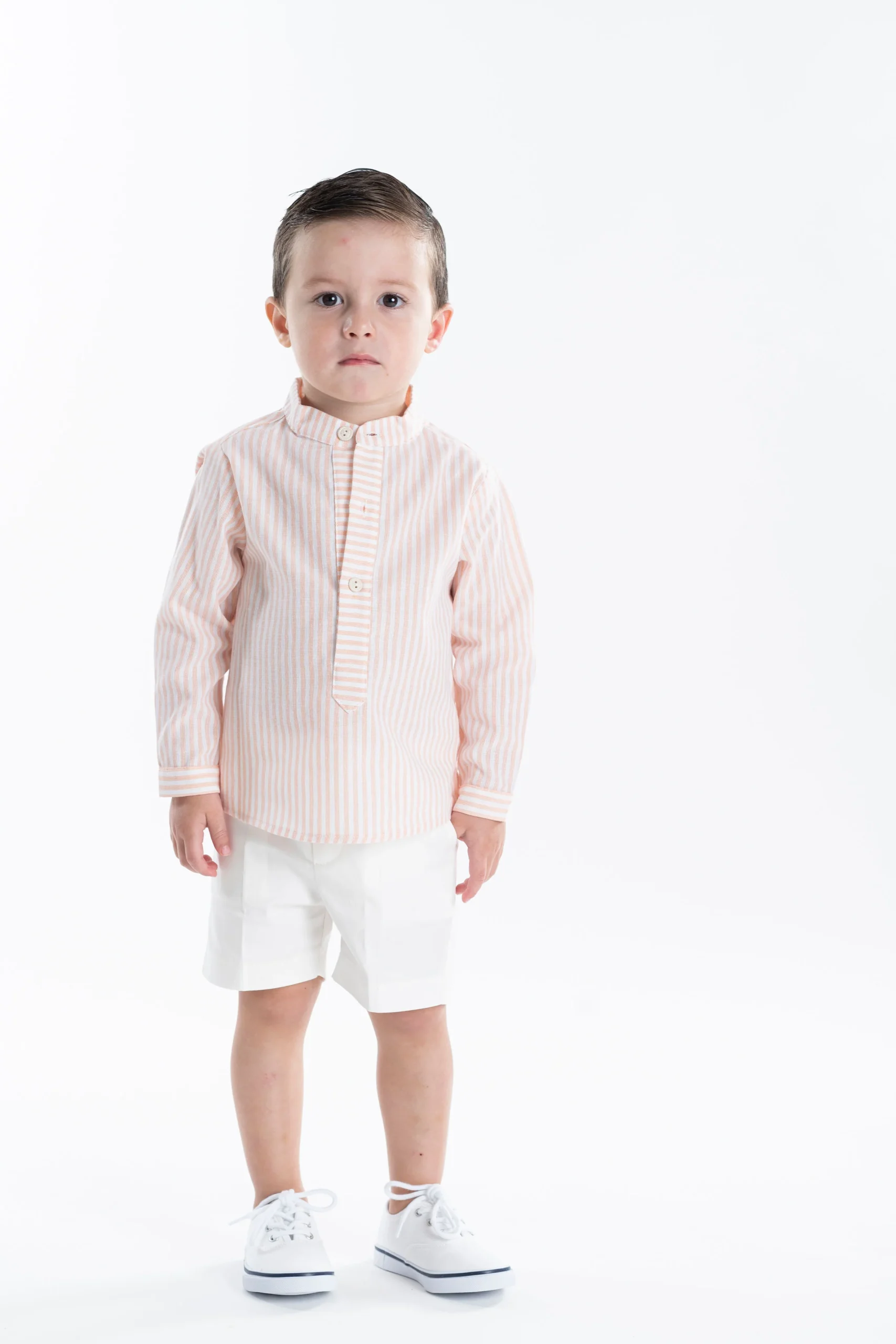 CONJ. CAMISA RAYAS "MANDARINA" C/ SHORT - Imagen 3