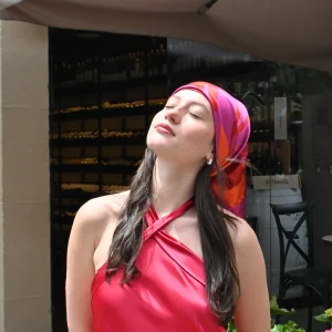 Pañoleta Fucsia Estampada