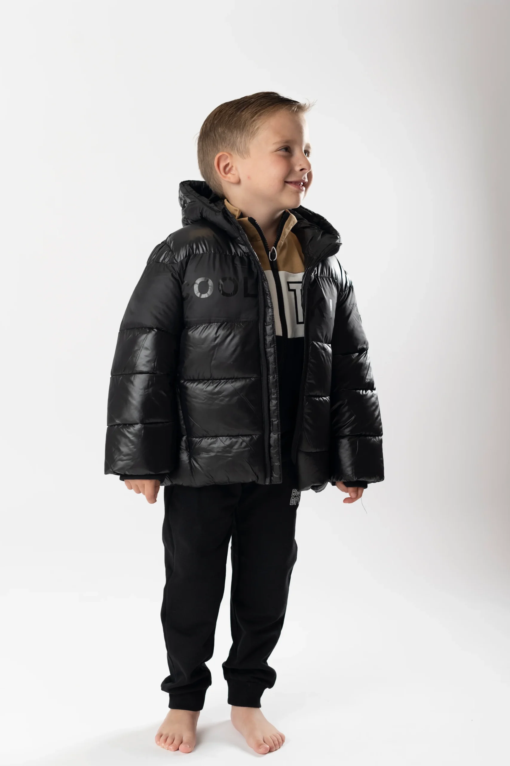 Chaqueton brillo/mate negro - Imagen 4