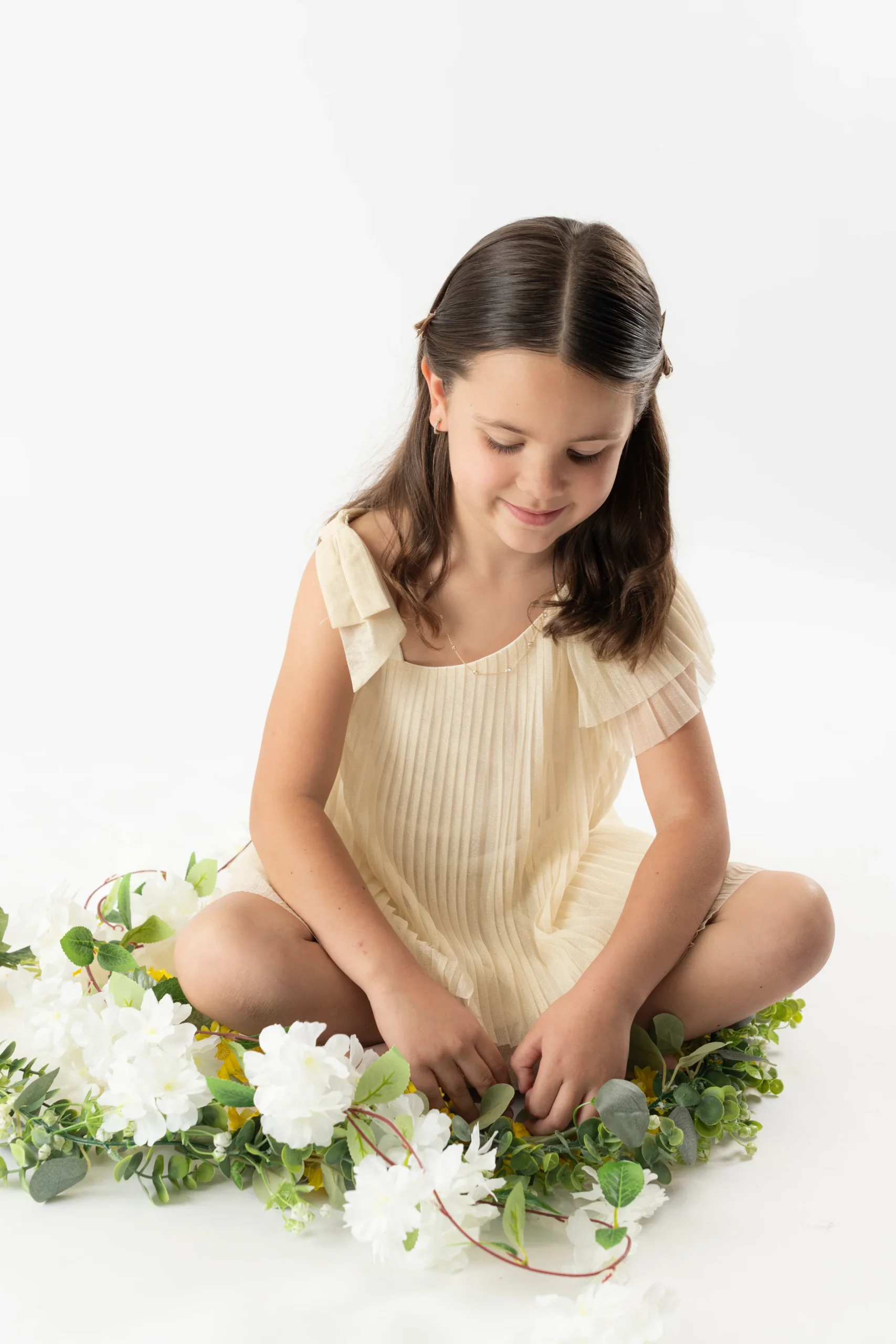 Vestido plisado punto champagne - Imagen 9