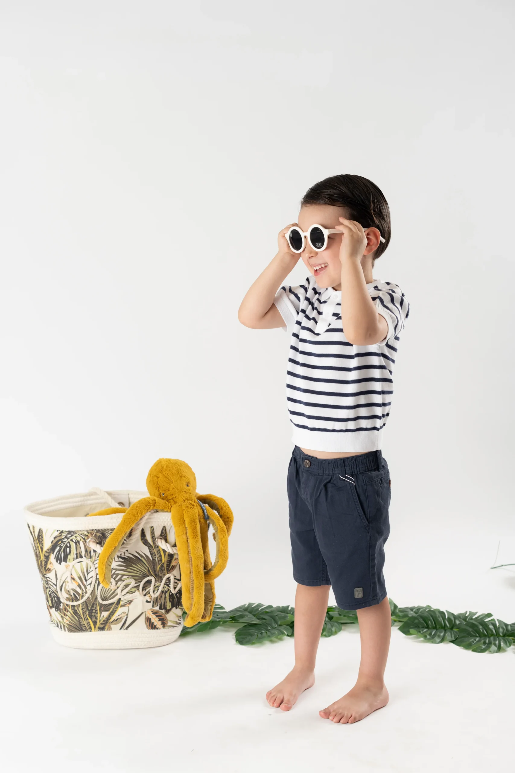 Polo m/c tricot bco-marino - Imagen 8