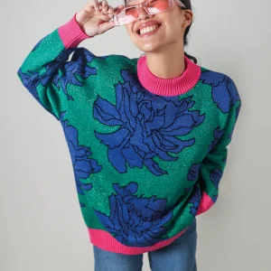 SUDADERA DULCE CON LUREX | AZUL