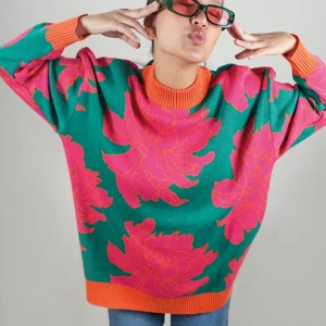 SUDADERA DULCE | VERDE Y FUCSIA