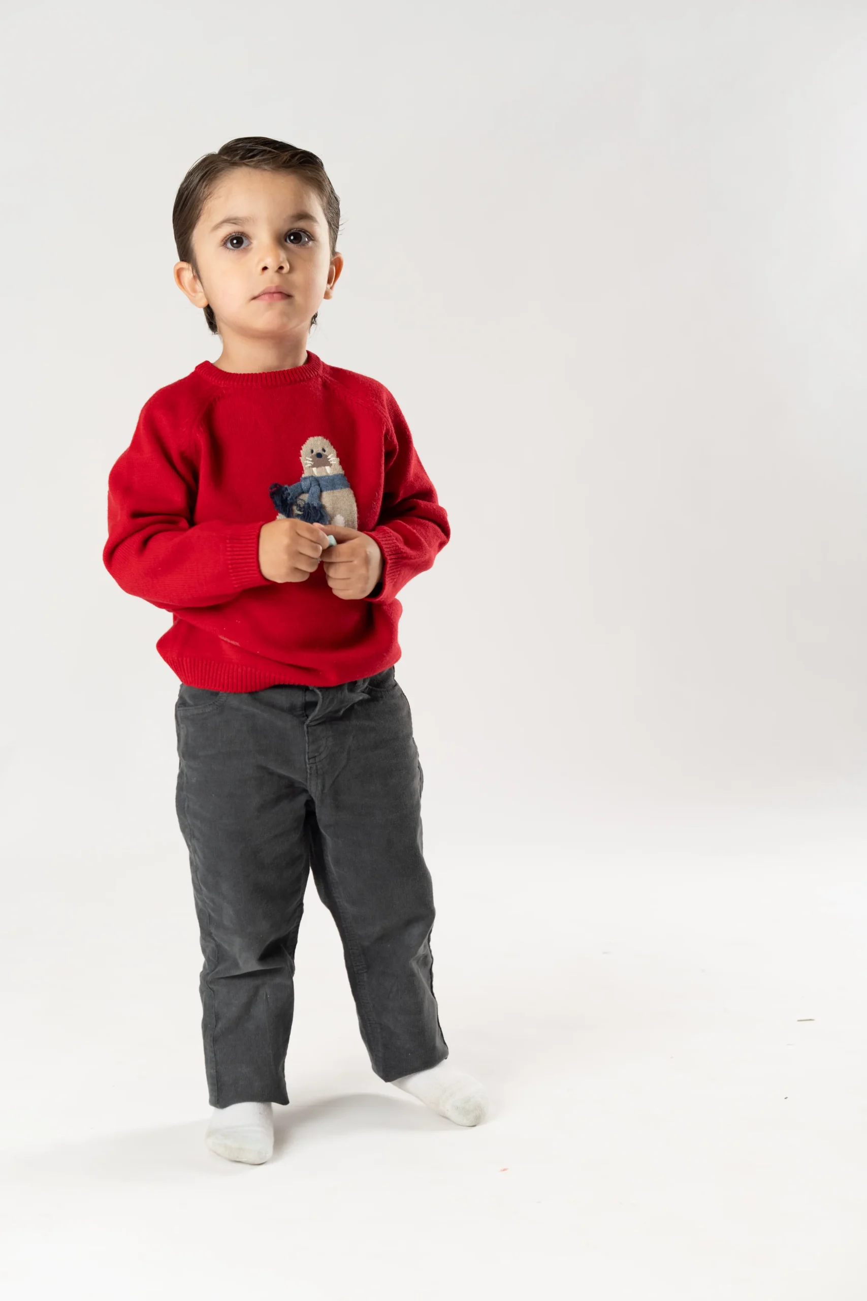 Sueter intarsia morsa rojo - Imagen 5