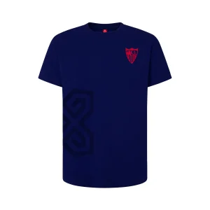 Camiseta Azul Escudo Rojo 23/24 Adulto
