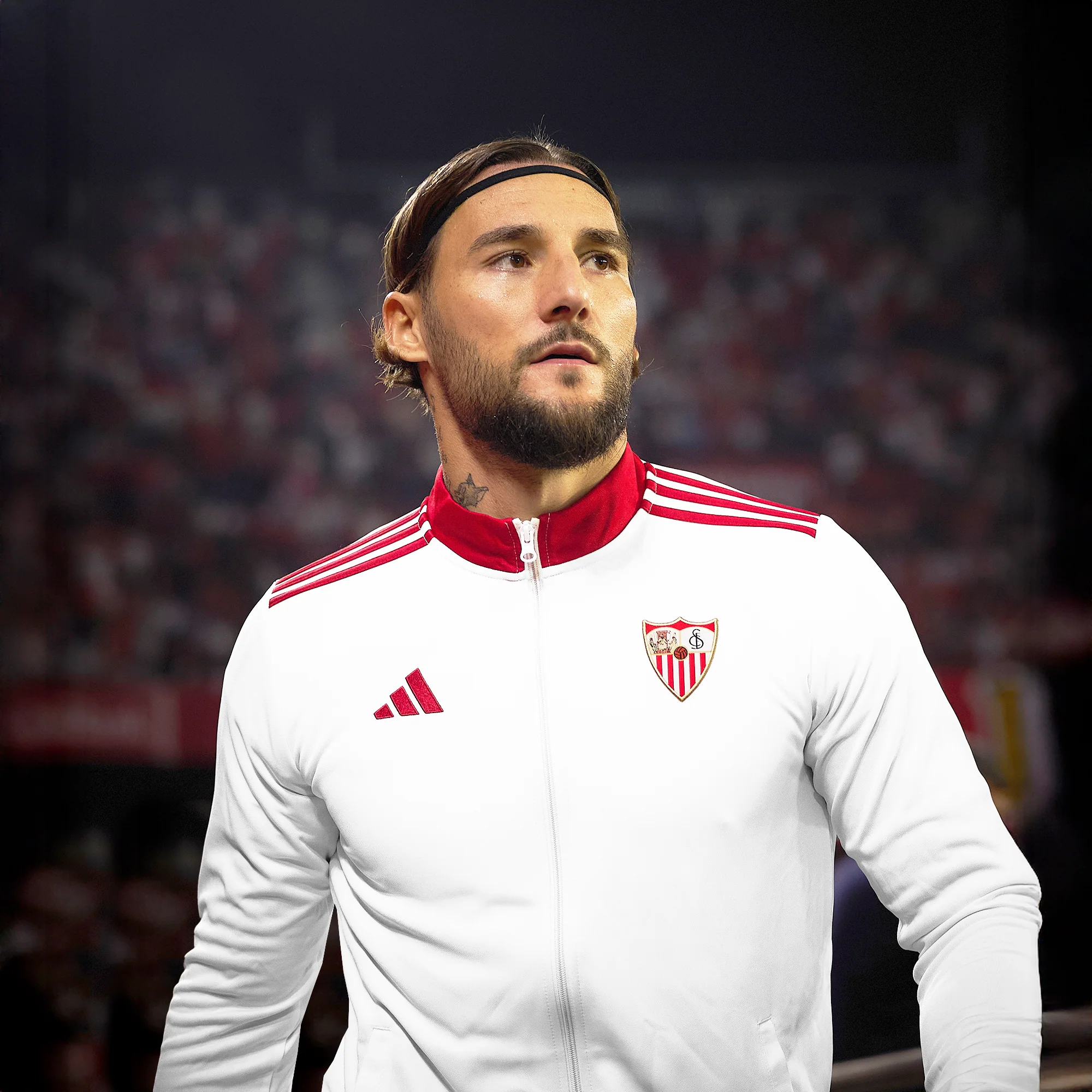 Sudadera blanca prematch adulto 25/26