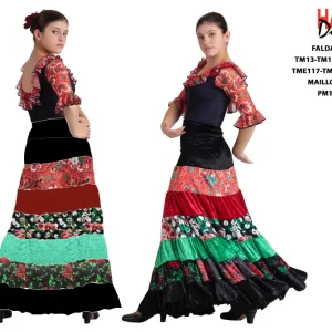 FALDA FLAMENCO CANASTERA EF389 PERSONALIZADA Happy Dance