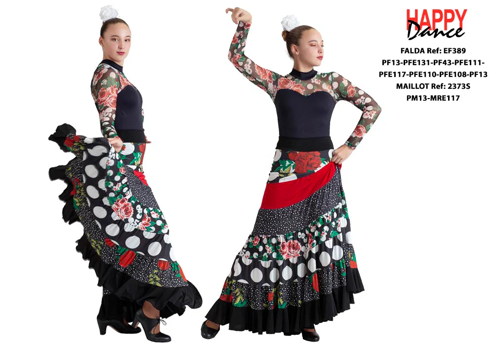 FALDA FLAMENCO CANASTERA EF389 PERSONALIZADA Happy Dance - Imagen 3